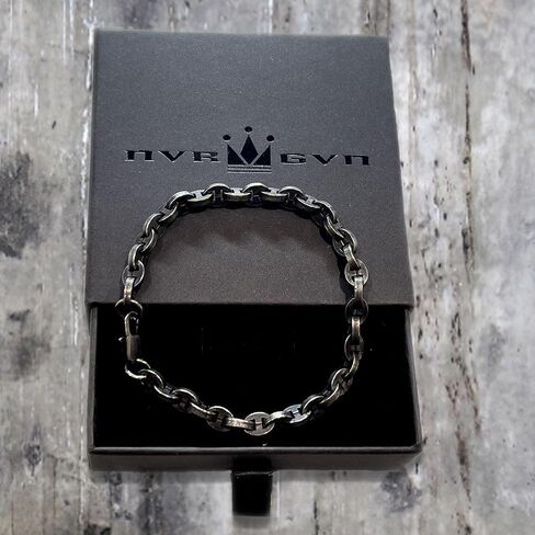 The Unbroken Collection : Stainless Steel Bracelets for Men Medieval Vintage Distressed Style, Great Gifts for Men -316L Old World Finish 8mm 8.25 Mens Jewelry symbolizing in Kuwait