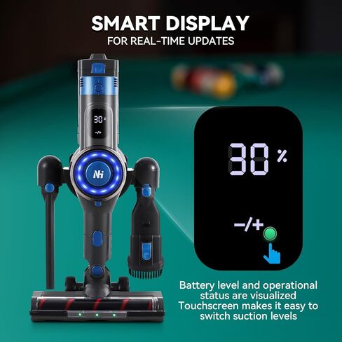 منظف ​​قماش طاولة البلياردو من نيوهاي، مكنسة كهربائية لطاولة البلياردو بقدرة 26 كيلو باسكال، آلة تنظيف قماش البلياردو اللاسلكية من الليثيوم بقدرة 250 وات لقاعات البلياردو in Kuwait