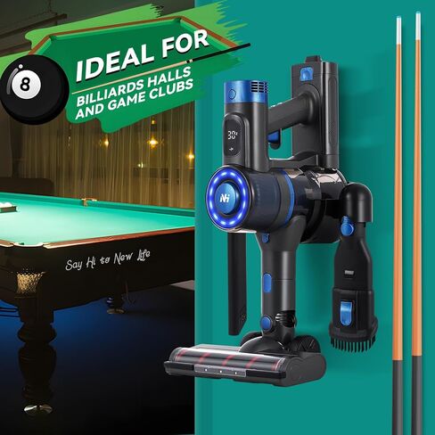منظف ​​قماش طاولة البلياردو من نيوهاي، مكنسة كهربائية لطاولة البلياردو بقدرة 26 كيلو باسكال، آلة تنظيف قماش البلياردو اللاسلكية من الليثيوم بقدرة 250 وات لقاعات البلياردو in Kuwait