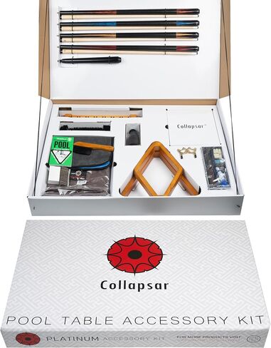 Collapsar Pool Table Accessories Kit, Premium Pool Stick & Retractable Cue Bridge, Billiard Balls Set &Table Covers, Ball & Cue Racks and Other Billiard Accessory in Saudi Arabia