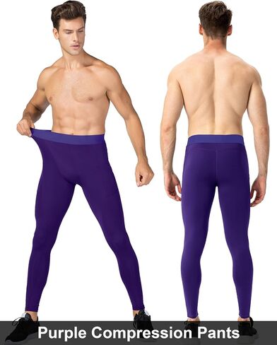 SPVISE Compression Pants Men Leggings for Sports Gym Cool Dry Athletic Tights Base Layer for Running Football Basketball Yoga in Saudi Arabia