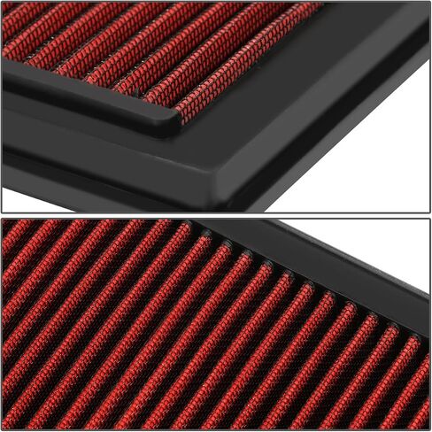 DNA Motoring AFPN-023-RD Clean Air Washable Drop In Panel Air Filter Enhance Engine Performance Power & Acceleration Improve [Compatible with 05-17 Subaru Legacy Outback WRX/STI] in Saudi Arabia