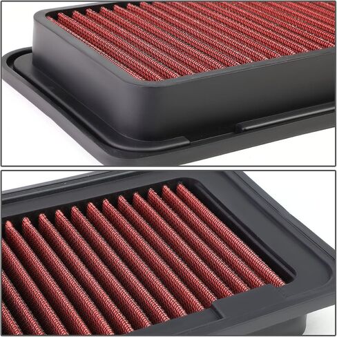 DNA Motoring AFPN-023-RD Clean Air Washable Drop In Panel Air Filter Enhance Engine Performance Power & Acceleration Improve [Compatible with 05-17 Subaru Legacy Outback WRX/STI] in Saudi Arabia