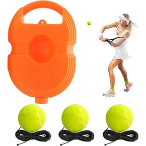 Tennis Trainer Rebound Ball with 3 String Balls, Portable Tennis Training Tool, Tennis Rebounder Ball, Solo Tennis Training Equipment for Self Tennis Pracitce Training Beginner