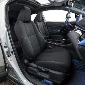 coverdream Custom Fit Car Seat Covers for Toyota Prius L,LE,XLE,Limited,LEco,Nightshade 2016 2017 2018 2019 2020 2021 2022,Full Coverage Leather Seat Protector(Full Set,Black)