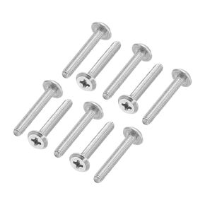 PATIKIL Round Head Phillips Screws, 120 Pack M2.5-0.45 x 16mm 304 Stainless Steel 18-8 Full Thread, Machine Screw Furniture Screw Connector Bolts