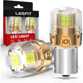 LASFIT L2 1156 LED Bulbs Red Brake Light Bulb Tail Lights, 2024 Upgraded Super Bright 1141 7506 BA15S P21W 1073 LED Lamps with Projector Lens Replacement for Tail lights Stop Lights, 2pcs