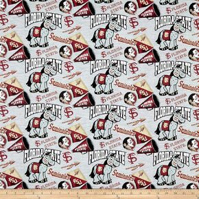 NCAA Florida State Seminoles NCAA Mascot, Quilting Fabric by the Yard