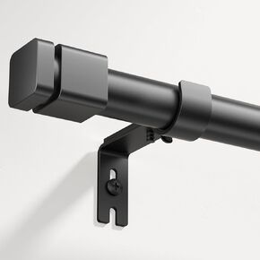 White Curtain Rods for Windows 30 to 60 Inch,Adjustable 1 Inch Curtain Rod With Brackets, Heavy Duty Modern Window Rods for Living Room,Bedroom