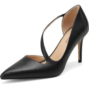 MUCCCUTE High Heels for Women - D'Orsay Pumps Closed Pointed Toe 3 in Stiletto Heels Sexy Cross Strap Wedding Party Elegant Classic