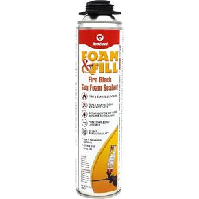 Red Devil 0925 Foam & Fill Fire Block Foam Sealant, Orange, 24 oz., 12 Pack