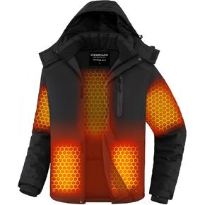 Graphene Men Heated Jacket Coat with 18400 mAh Battery Pack