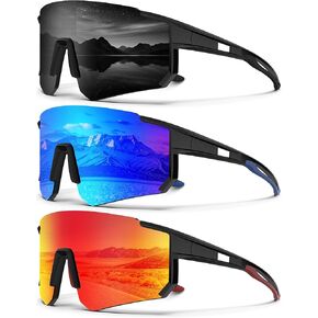 Polarized Sunglasses for Men and Women, Windproof UV400 Protection Sunglasses Designed for Cycling, Fishing