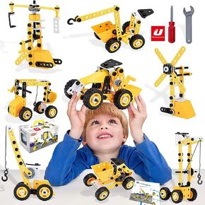 Uniniscien Creative Set Building Toy for Preshool Kids, 12 in 1 DIY Blue Toy Building Kit, Educational STEM Toys for Kids, Mechanical Engineering Gift for Ages 6+,Contains a Fine Storage Box