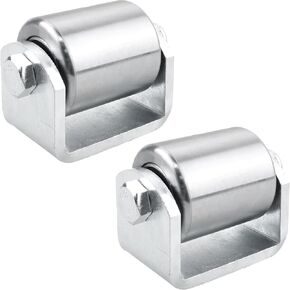 Rear Trailer Rollers, Weld on Trailer Skid Wheels, 2.4 Inches Roller Heavy Duty Steel Wheel Fit for RV Trailers, Motorhome and 5th Wheels (Pack of 2)