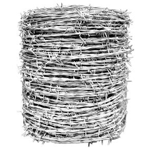 Real Barbed Wire 1320FT, 4 Point Barbed Wire Roll 18 Gauge, Barbed Wire Fence for Crafts, Fences, Critter Deterrent, Bird Feeder, Garden