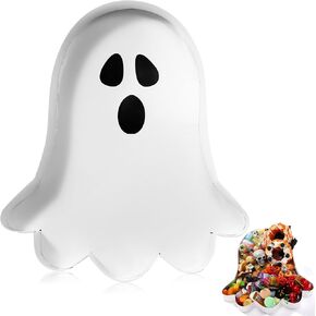 13.7'' Halloween Ghost Fillable Charcuterie Tray for Halloween Container Treat Mache Cutout Candy for Halloween Party Favor Cookies Goodie Candy Cupcake Box Party Supplies
