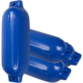 Goplus 4 Pack Boat Fenders, 8.5" X 27"/ 6.5" X 23" Twin Eyes Ribbed Marine Vinyl Pontoon Bumper for Docks Shield Protection Bigger Size, Boat Bumpers for Docking