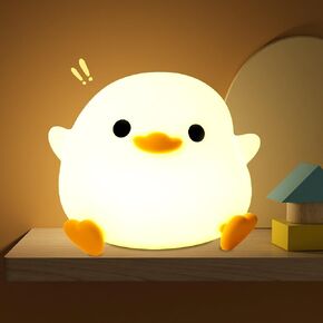 Capybara Night Light, Capybara Lamp - Gifts for Kids - Animal Lamps with Touch Control - Portable and Rechargeable - Children's Christmas Birthday Gift (2 Capybara Brooches, 5 Shoe Buckles