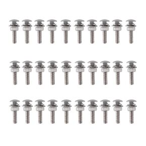 Carriage Bolts and Nuts Kit 15Pcs 1/2 x 8 inch Stainless Steel Bolts and Nuts Set Round Head Square Neck Carriage Bolts Screws for Fastening Accessories, Black