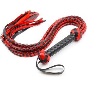Whips Riding Horse Whip, Riding Horse Flogger Whip, Faux Leather Riding, Horse Leather Crop Whip for Couples, Equestrian Whip for Horses (Purple)