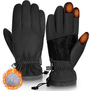 Sukeen Windproof Winter Gloves Men Women Warm Ski Gloves for Cold Weather Anti-Slip Touchscreen Snow Gloves Cycling Running