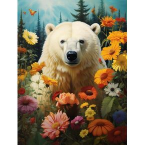 Yomiie 5D Diamond Art Kits for Adults, Fox Diamond Painting Art Animal DIY Full Round Drill Kits, Embroidery Rhinestone Diamond Crystal Craft Canvas Home Wall Decor 12x16 inch