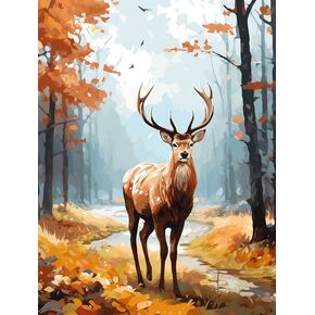 Yomiie 5D الماس مجموعات الفن للبالغين، الثعلب الماس اللوحة الفن الحيوان DIY كامل جولة مجموعات الحفر، والتطريز حجر الراين الماس الكريستال الحرفية قماش ديكور جدار المنزل 12x16 بوصة in Kuwait