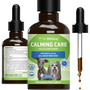 Pet Wellbeing Calming Care for Dogs - Vet-Formulated - Supports Calm & Relaxed Nervous System - Natural Herbal Supplement 2 oz (59 ml)