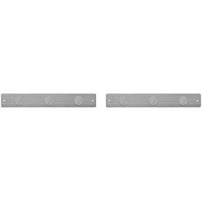 Three by Three Seattle 14 x 2 Inch Metal Strip Frameless Magnetic Bulletin Board with 3 Magnets for Memos, Photos, Lists, and More in Office, Home, or School Décor (Stainless)