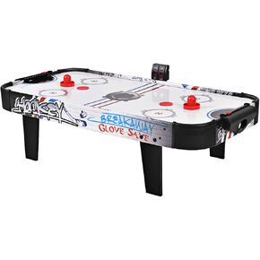 Goplus Air Hockey Table, 42 Inch Tabletop Air Hockey Game with LED Scoreboard, 2 Pucks, 2 Pushers, Powerful Motor, Indoor Arcade Table Gaming Set for Kids Gift