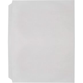 Risch Heavy-Duty 3-Hole Punched Clear Vinyl Page Protectors, Plastic Sleeves for Menu Binders, Letter-Sized Document Storage, and Recipe Books, 10-Gauge Vinyl, 8.5" X 11", Pack of 50