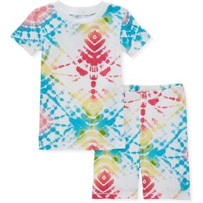 Burt's Bees Baby Baby Girls' Pajamas, Tee and Pant 2-Piece Pj Set, 100% Organic Cotton, Watermelon Check