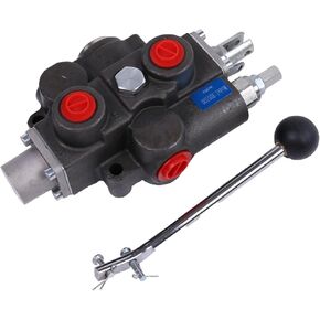 JZGRDN 4 Ways 3 Positions Hydraulic Control Valve RD512CA5A4B1 Compatible with 5100 Series 3000 PSI, 30 GPM, In/Out Ports 3/4" NPT, Work Ports 1/2" NPT