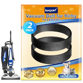 KEEPOW Vacuum Belt for Kirby G10 G10D G10E Vacuum Cleaner, Replacement Belt for Kirby 301291 (5 Pack)