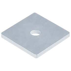 4 PCS 4" Square Plate Washers, Galvanized Flat Bearing Plate Washer, Accept 3/4" Bolt, 6mm Thickness, 3/4"(ID) X4 X4