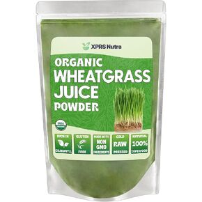 XPRS Nutra Organic Wheatgrass Juice Powder - Sustainably Grown - Instant Wheat Grass Juice Powder Made from Concentrated Juice - More Potent Than Organic Wheatgrass Powder - 8 Ounce