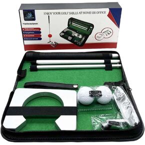 USGOLFER Executive Golf Travel Putter Set for Office or Home.Golf Putting Gifts.Souvenirs Novelty Presents (Aluminum)