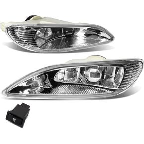 زوج من مصابيح الضباب للقيادة بعدسة كهرمانية من Auto Dynasty + طقم أسلاك + مفتاح متوافق مع Camry 02-04 Corolla 05-08 Solara 02-03