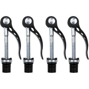 4pcs M6x65 Black Bike Seat Clamp Seat Post Quick Release Saddle Parts for Folding Bicycle Mountain Bike