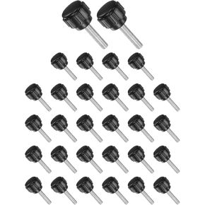 Knurled Thumb Screws, M4 Thread 15mm Thread Length, Plastic Knobs Clamping Screws - (Applications: for Sawing Machines), 30-Pieces