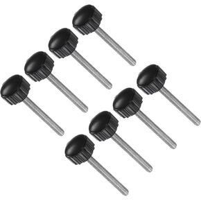 Knurled Thumb Screws, M4 Thread 40mm Thread Length 16mm Round Head, Plastic Knobs Clamping Screws - (Applications: for Sawing Machines), 8-Pieces
