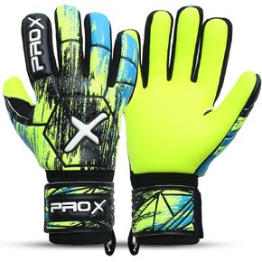 PRO X Soccer Goalie Gloves for Kids with Super Strong Grip, Match & Training Soccer Goalkeeper Gloves Kids, Youth Soccer Gloves, Goalie Gloves Adult