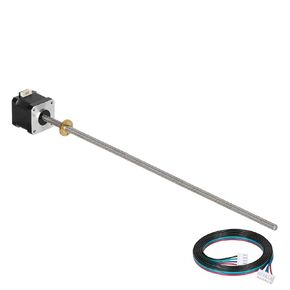 Nema 17 Lead Screw Stepper Motor 15.75in/400mm T8 Low impedance 1.7A Brass Nut 1m Cable 2 Phase 4 Lead 0.4Nm/56.64oz.in Bipolar High Torque 42x40mm Motors for 3D Printer/CNC Machine/Automation