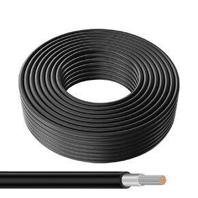 Solar Panel Wire - 60FT Black & 60FT Red Solar Extension Cable, 10AWG (6mm²) Tinned Copper Wire PV Wire for RV Solar Panels Boat Marine Automotive Home Outdoor - Red & Black (10awg 60ft)
