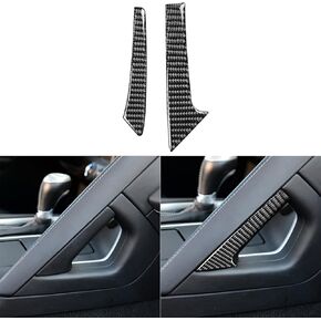 NVCNX Real 3K Carbon Fiber Rear Central Armrest Cover Decal Car Interior Trim Accessories for Chevrolet Corvette C7 Z06 2014 2015 2016 2017 2019 Black 1PC