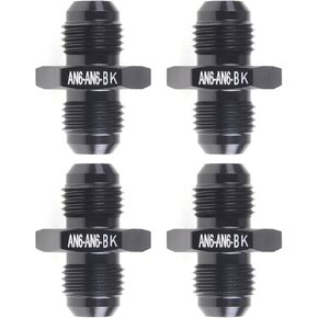 10AN ذكر إلى 10AN ذكر مضيئة الاتحاد المقرنة مستقيم خرطوم الوقود محول المناسب الأسود 2PCS (AN10-AN10-BK، 2PCS) in Kuwait