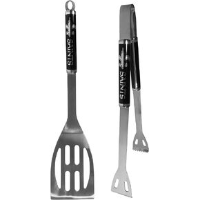 Siskiyou Sports NFL New Orleans Saints 2 pc Black BBQ Set, One Size, Black