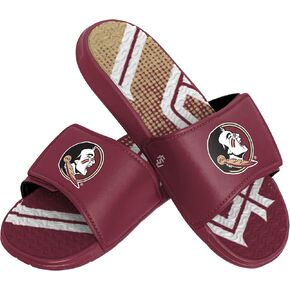 FOCO Mens Ncaa College Team Logo Athletic Sport Shower Flip Flop Gel Slides SANDAL, Gradient Wordmark, 11-12 US