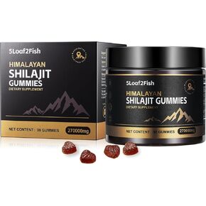 Shilajit Gummies, Pure Himalayan Shilajit Gummies for Men Supplement, Shilajit Gummies for Women，Natural 85+ Trace Minerals, Ashwagandha, Black Seed Oil Extract, 90 Gummies